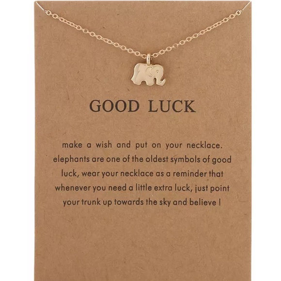 Jewelry - NEW Gold Elephant Good Luck Necklace